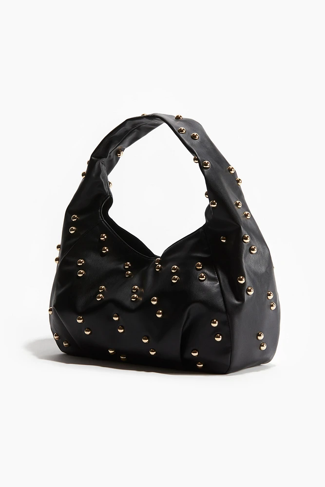 Stud-Embellished Shoulder Bag