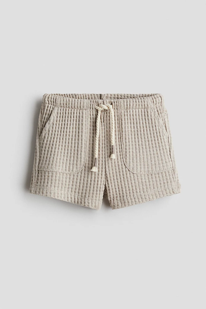 Short en jersey gaufré