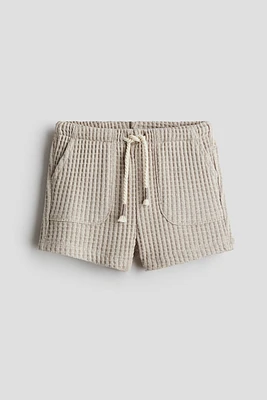 Short en jersey gaufré