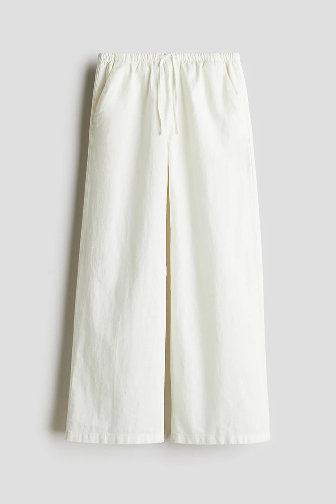 Linen-Blend Pants