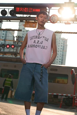 Short Super ample en denim