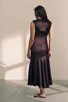 V-Neck Satin Dress