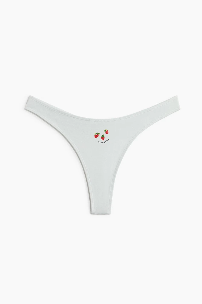 Lot de 5 culottes Thong en coton