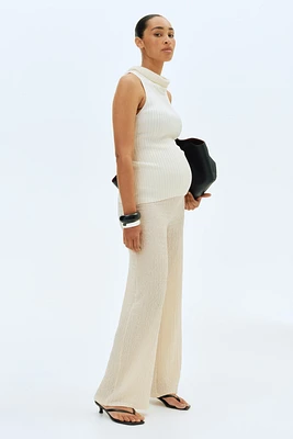 Pantalon MAMA en jersey texturé