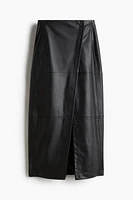 Coated wrap skirt