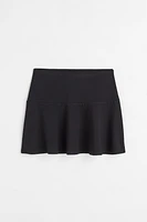 Flared Cotton Jersey Skirt