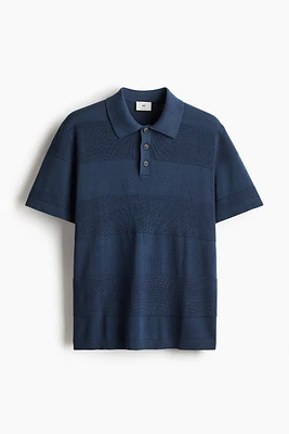 Regular Fit Ribbed Polo Shirt