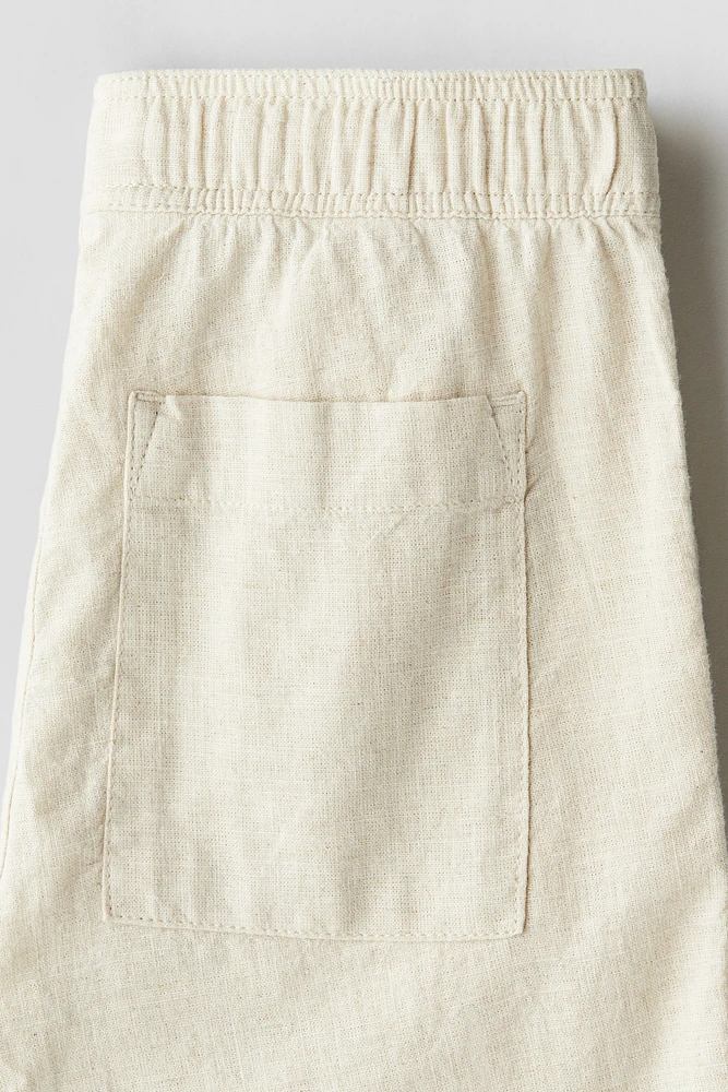 Linen-Blend Pants
