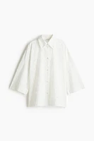 Oversized Fringe-Textured Shirt