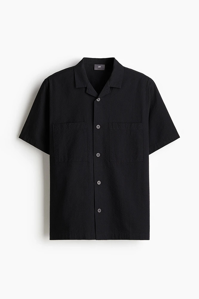 Seersucker Pajama Shirt and Shorts
