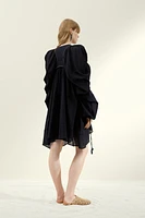 Robe en coton froissé