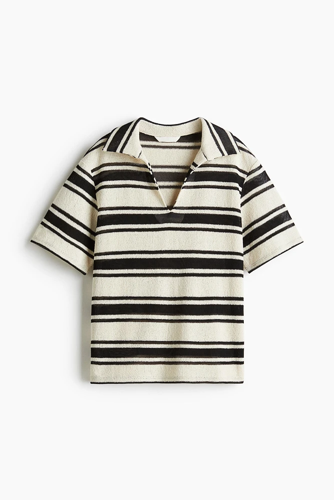 Knit Top with Collar