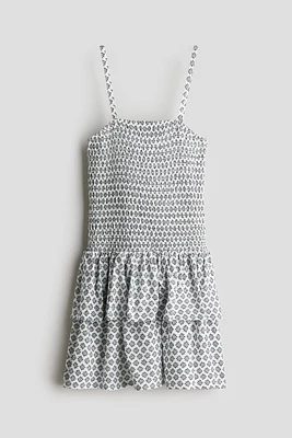 Smocked strappy dress