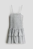 Smocked strappy dress