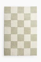 Grand tapis en laine mélangée