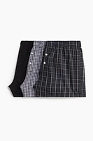 3-pack Woven Cotton Boxer Shorts