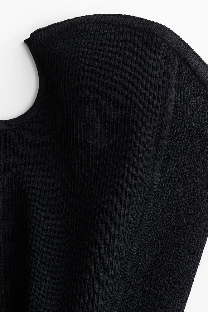 Bustier en tricot côtelé