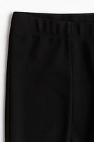 Zip-Hem Thick Jersey Leggings