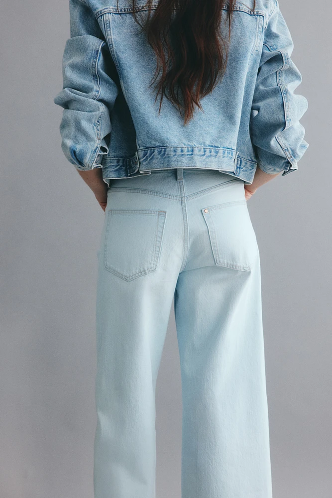 Wide High Cropped Jeans