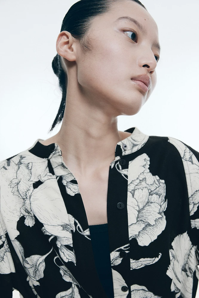 Robe en lin mélangé avec ceinture à nouer