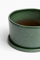 Wide Terracotta Plant Pot and Saucer