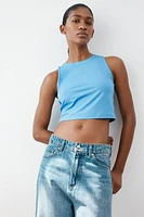 Cropped Microfiber Tank Top