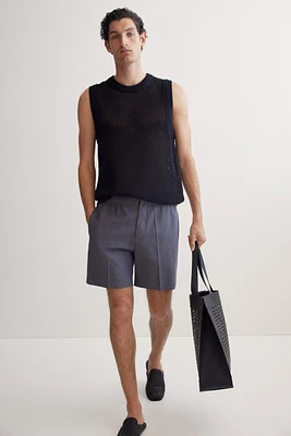 Regular-Fit Linen-Blend Shorts