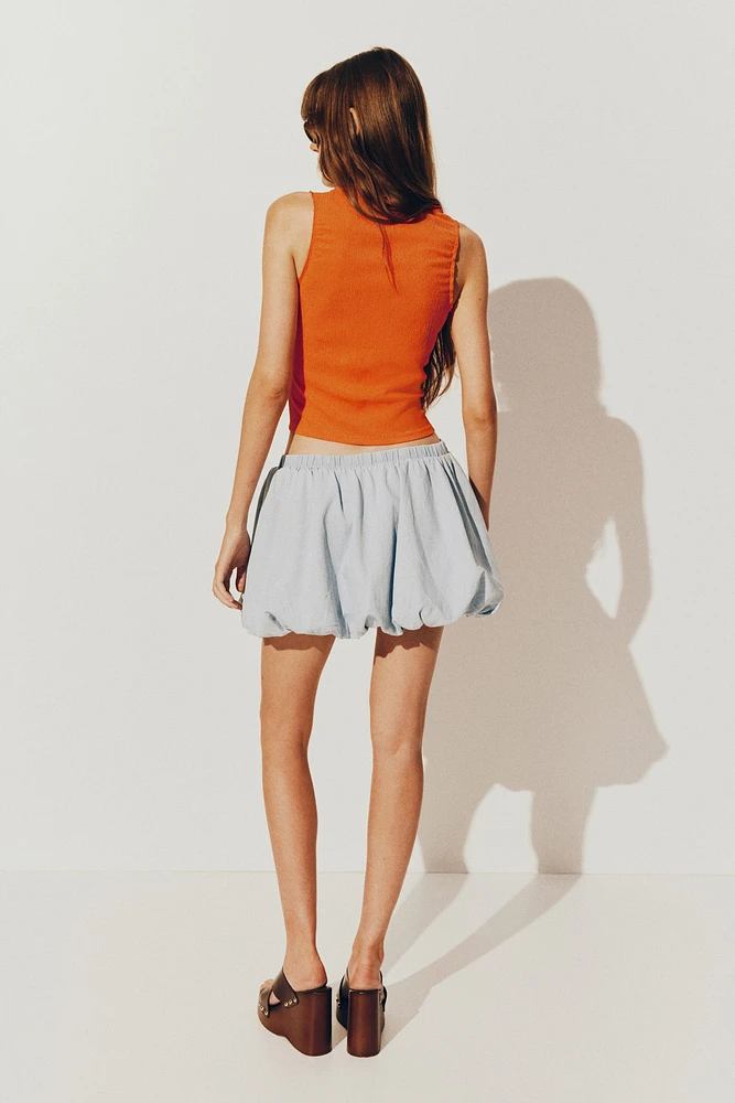 Crinkled Jersey Sleeveless Top