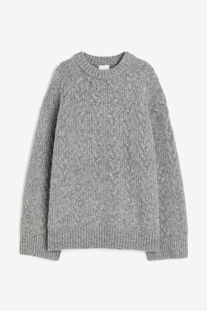 Oversized Cable-knit Sweater