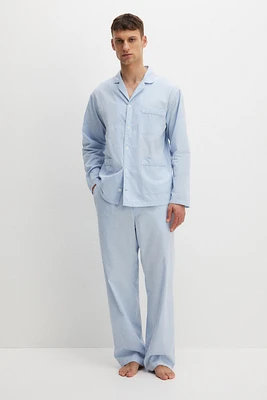 Chemise et pantalon de pyjama en coton