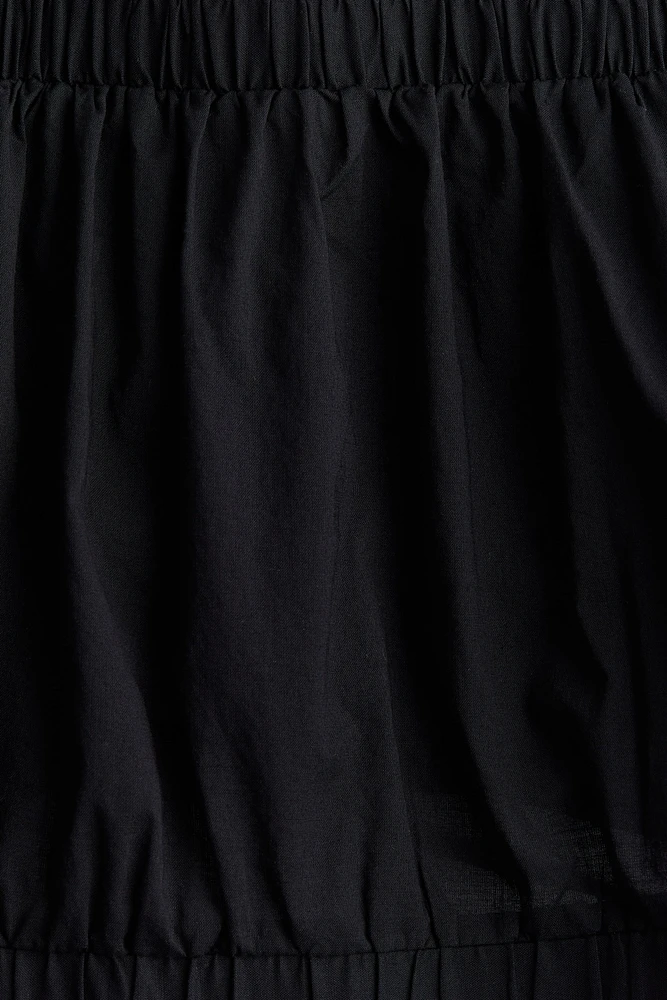 Lacing-detail cotton blouse