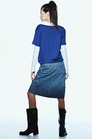 Denim Cargo Skirt