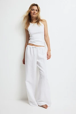 Pantalon de pyjama en lin mélangé