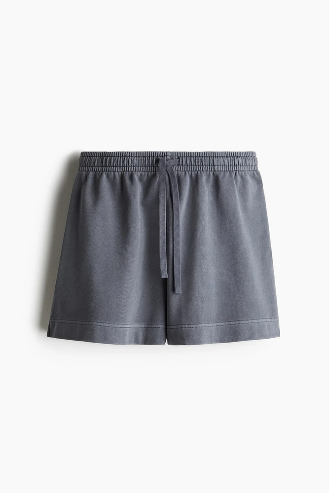 Short en molleton de coton délavé