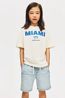 Cotton Denim Shorts