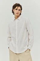 Regular Fit Linen-blend Shirt