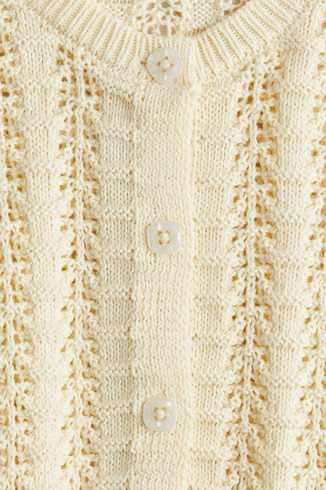 Gilet en maille pointelle