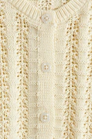 Gilet en maille pointelle