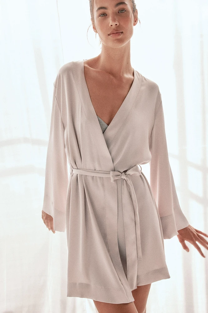 Robe de chambre en satin