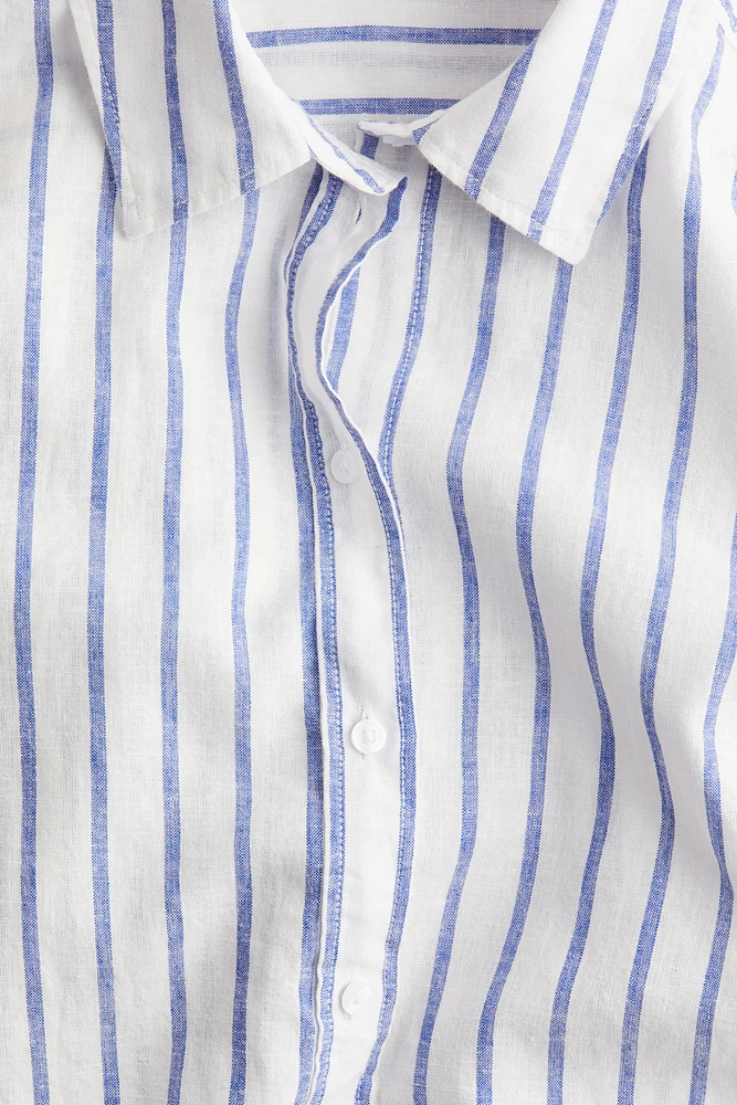 Chemise en lin mélangé