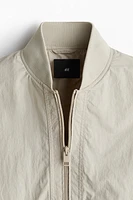 Regular Fit Nylon Bomber Jacket