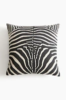 Housse de coussin avec imprimé animal