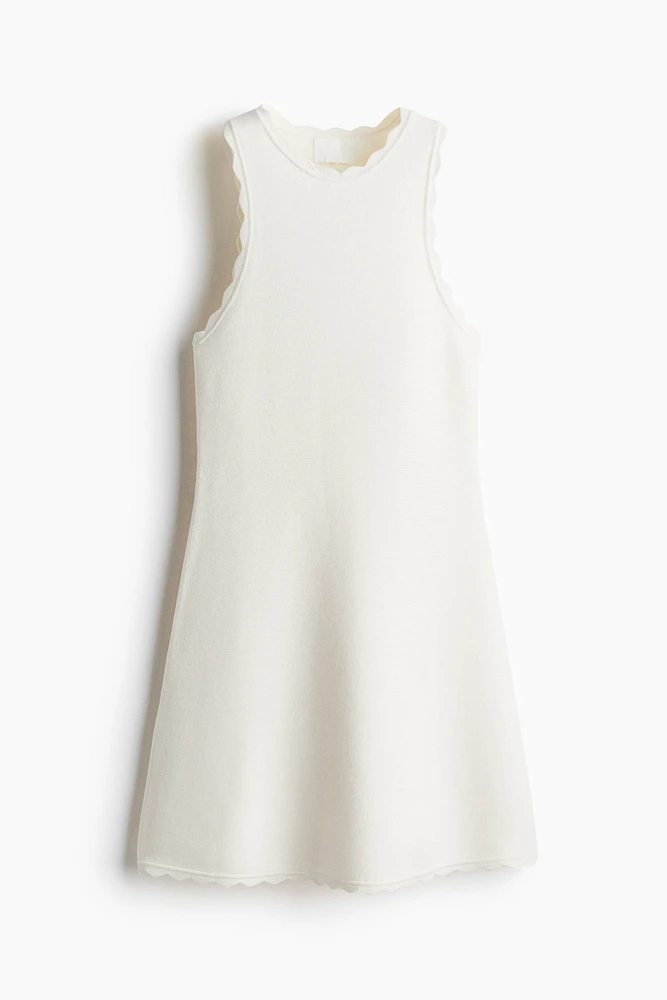 Scalloped Mini Dress