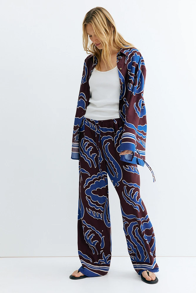 Patterned Twill Pants