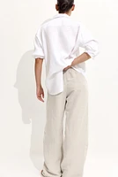 MAMA Before & After Linen-blend Pants