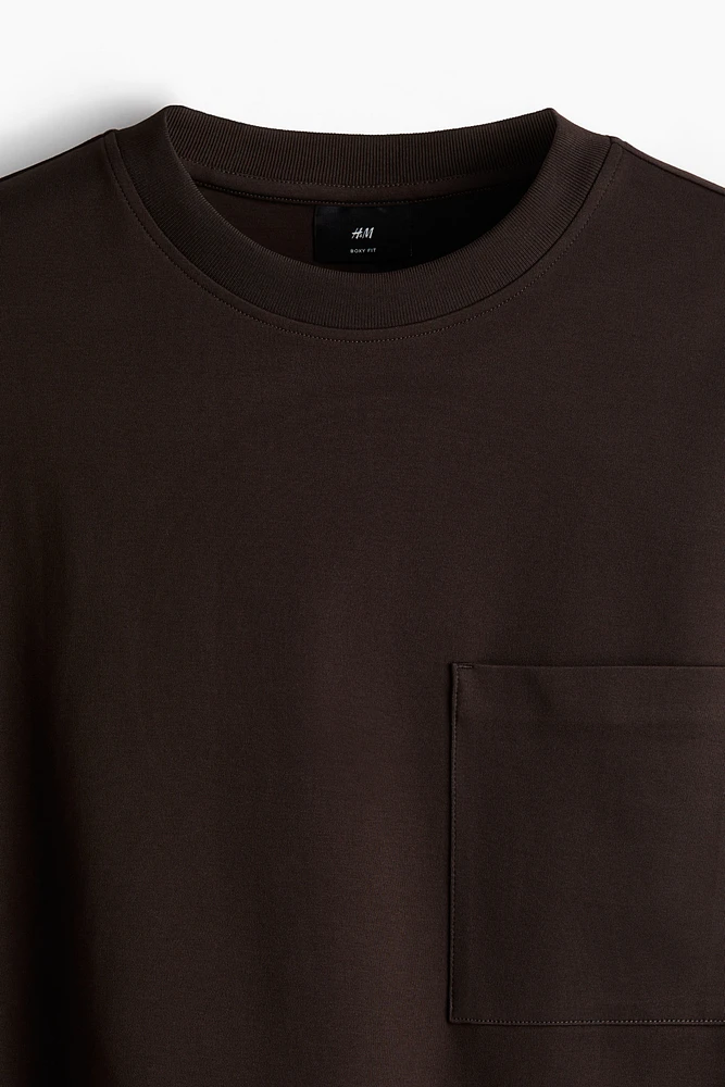 T-shirt à manches longues ample en jersey