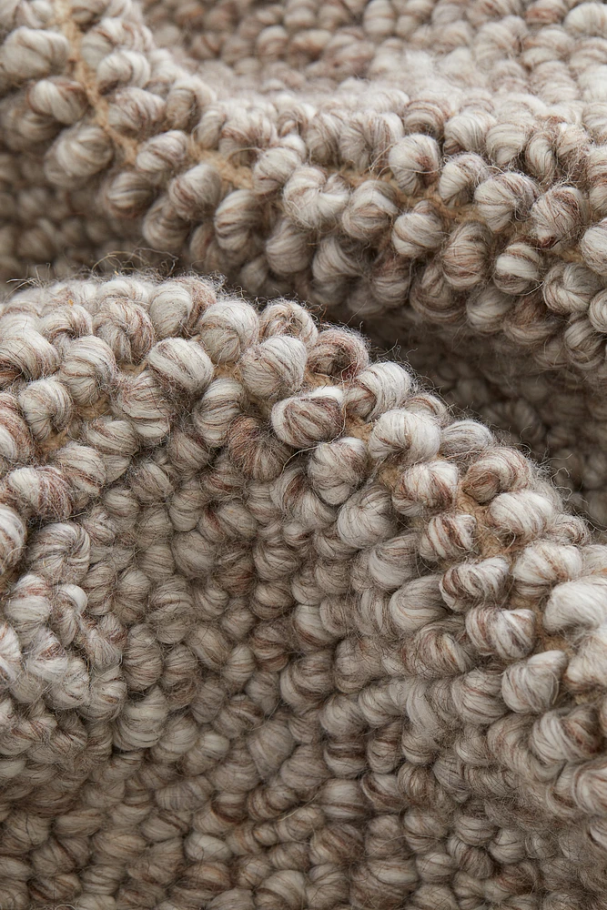 Textured-weave Wool-blend Rug