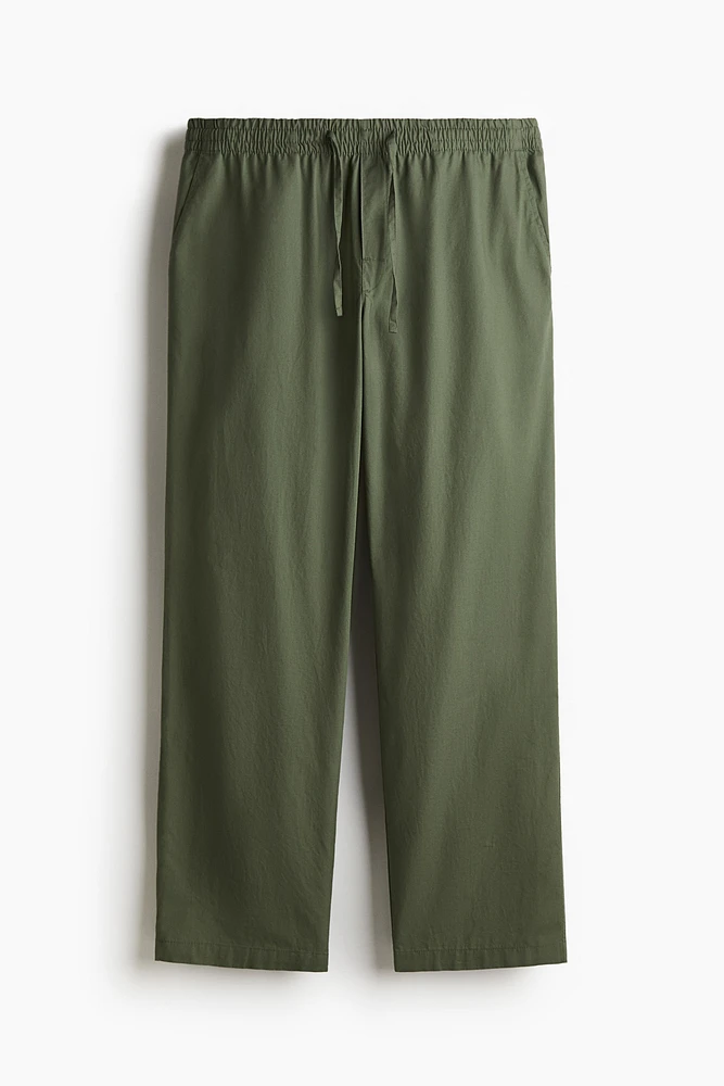Pantalon décontracté en popeline