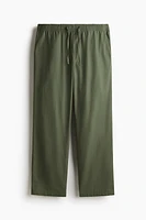 Pantalon décontracté en popeline