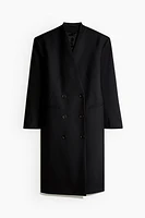 Manteau façon veston en laine mélangée